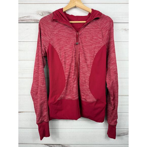 Lululemon In Flux Reversible Jacket Cranberry Maroon Red Long Sleeve Full Zip 10 - Picture 1 of 8